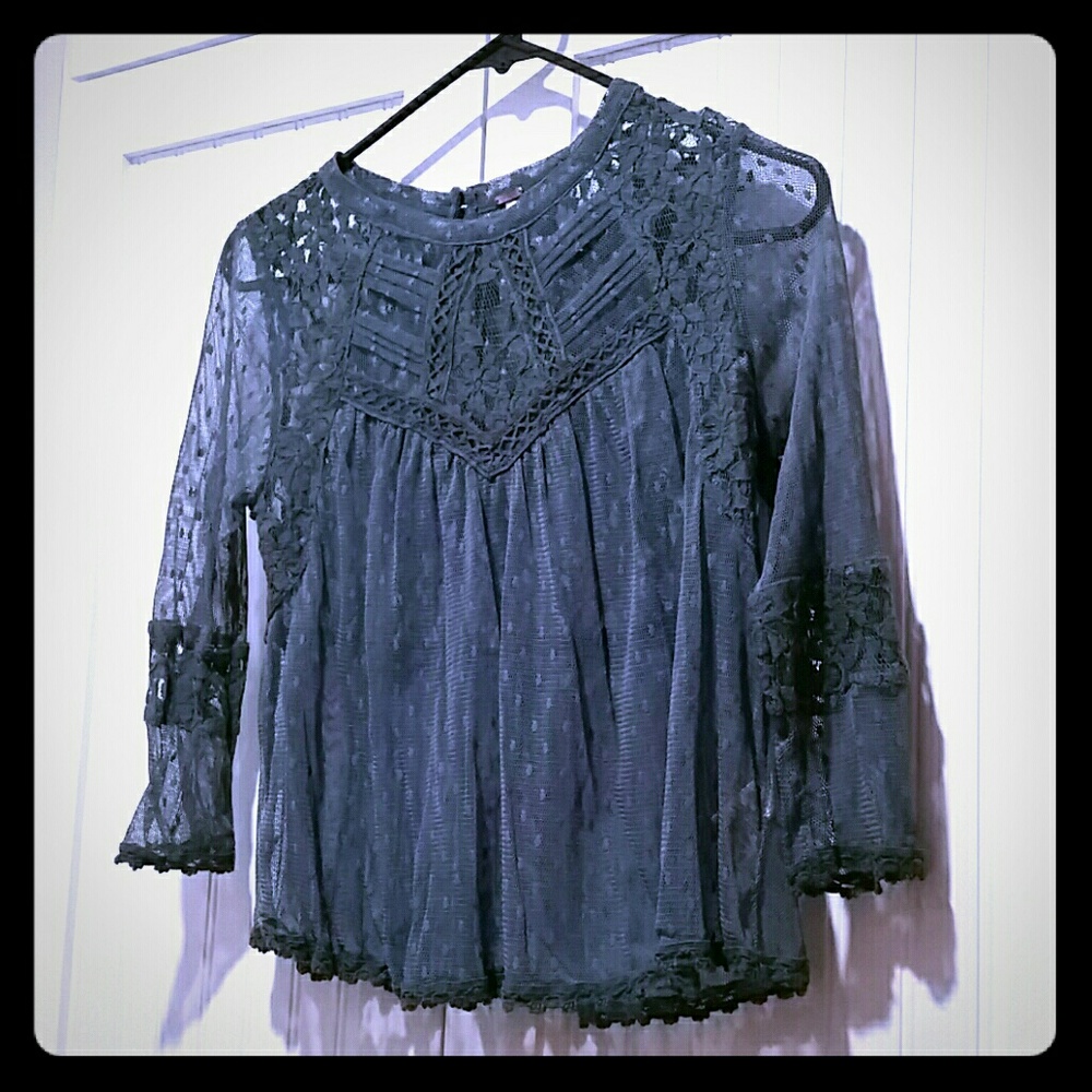 Free People lacy peasant top, EUC